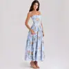 Vestido de tirantes floral estilo europeo y americano, elegante y suave, adelgazante, de hada, para mujer, transfronterizo de Amazon