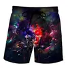 Shorts de Praia Europeu e Americano Transfronteiriços de Verão Caveira Caveira Impressão 3D Soltos Calças de Praia Moda Casual Masculino