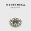 Botón de metal en forma de flor con diamantes de imitación ahuecados de alta calidad para chaqueta de traje, suéter, abrigo, hebilla decorativa llena de botones de piel de diamante