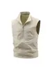 Chaleco Casual de Cuello Alto para Hombre de Primavera y Otoño, Ligero, Transpirable, de Secado Rápido, con Múltiples Bolsillos, Chaleco para Fotografía al Aire Libre 25199