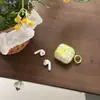 Funda protectora para auriculares Airpods de 4ª generación con estampado floral en degradado amarillo-verde, adecuada para auriculares Apple Airpods de 3ª generación Pro2