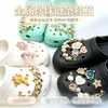Diademas para zapatos de perlas y pedrería metálica más vendidas transfronterizas, adecuadas para zuecos, accesorios de bricolaje, cadenas decorativas de hebilla de zapato desmontables