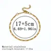 Set de Pulseras de Moda para Mujer de Acero Inoxidable 304L, Pulsera de Acero de Titanio de Venta Caliente Europea y Americana con Interior Chapado en Oro Real de 18K, Venta al por Mayor