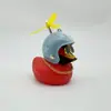 Enfeites de Carro de Pato Quebrando Pato de Natal Andando de Bicicleta Elétrica Decorações de Bicicleta Pato Vermelho Pequeno Interior Pato Amarelo Pequeno