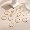 Anillo de Flor Nuevo de Moda Temperamento Joyería de Lujo Ligero Anillo Abierto Ajustable Venta al por Mayor