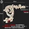 Talla en madera de Dongyang aplique de madera maciza esquina de puerta de gabinete flor celosía estilo europeo pared de fondo pieza de flor de madera adorno diagonal en stock para bodas
