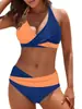 Bolso suave nuevo bandolera fina correa de hombro bikini sexy moda de verano para playa combinación de colores traje de baño para mujer venta al por mayor
