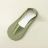 Calcetines de tobillo invisibles de seda helada de corte bajo, doble cara, base de algodón, para mujer, verano, transfronterizos, con silicona