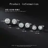 Nuevos Pendientes de Moissanita Redonda de 1 Quilate para Mujer Pendientes de Plata S925 Pendientes Clásicos Sencillos Listos para la Venta