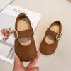 Zapatos para Niñas 2026 Otoño Nuevas Llegadas Zapatos de Princesa para Niñas Zapatos de Cuero de Suela Blanda Estilo Coreano Versátiles Mocasines tipo Birkenstock