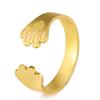 Moda Estilo Coreano Lindo Adorno de Mano de Animal Comercio Exterior Nuevo Acero Inoxidable Apertura Ajustable Anillo Pata de Perro