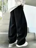 Pantalones Cargo de Pierna Ancha para Niños de Primavera y Otoño, Pantalones Deportivos Sueltos Casuales, Pantalones de Chándal de Color Sólido de Moda para Niños Mayores en Otoño