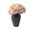 Arranjo de buquê de flores artificiais de hortênsia para decoração de casa e casamento, fotografia, estilo pastoral, flores artificiais de hortênsia branca