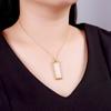 Colgante antiguo de plata 925 dorada con incrustaciones de jade Hetian natural blanco grasa de oveja para enamorados