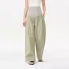 Pantalones de maternidad para primavera y verano, nuevos pantalones de maternidad de verano 2026, pantalones exteriores de soporte para el vientre de embarazo, pantalones casuales de pierna ancha para el verano