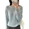Suéter Vintage de Tricô com Tranças para Mulheres 2026 Outono/Inverno Novo Pulôver Manga Longa Camisa Base Urso de Mel Lã Quente Suéter Top