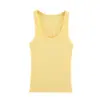 Ropa de Mujer de Comercio Exterior 2026 Estilo Europeo y Americano Moda Casual Ajuste Delgado Sin Mangas Cuello en U Camiseta sin Mangas Acanalada F612727