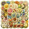 Colección50 piezas de pegatinas de hoja de oro serie arte vintage pegatinas PET para decoración creativa DIY de agendas y fundas de teléfono