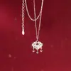 Collar Nalan de Plata S925 con Cierre de Seguridad Hielo Triturado, Exquisita y Sencilla Cadena para el Cuello Diseño de Nicho Estilo Ins Y02823