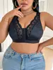 Sutiã Europeu e Americano Plus Size Transfronteiriço com Fecho Frontal, Top Esportivo, Sutiã Push-Up de Renda, Comércio Exterior Tk Xiyin