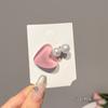 Pinza para el cabello de perla dulce amor, pinza para el cabello de la frente, flequillo para cabello suelto, pinza para el cabello de princesa con corazón de niña, lindo pico de pato, accesorios para el cabello