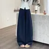 Pantalones Casuales Ligeramente Curvos Estilo Streetwear Americano Regular Otoño 2026, Pantalones de Chándal Anchos Sueltos de Moda con Cordón y Efecto Caído