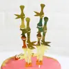 Internet red criativo não tecido pequena árvore decoração de bolo de aniversário plug-in série floresta decoração de mesa de sobremesa cartão de árvore pequena