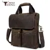 Bolsa de Mensajero de Hombro Casual Retro de Cuero Personalizada por el Fabricante, Capa Superior de Cuero Retro Crazy Horse, Cartera, Maletín