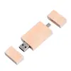Pen drive USB OTG de madeira, disco de alta velocidade Android 64GU com letras para celular, computador, disco U de uso duplo, ideias para presentes de lembrança