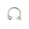 Nuevo piercing de nariz cruzado redondo de acero inoxidable para la nariz, piercing corporal con incrustaciones de circonita, arete, piercing de nariz Amazon