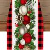Novo Caminho de Mesa de Natal Transfronteiriço Papai Noel Rena Boneco de Neve Estampa de Linho Sala de Estar Mesa de Centro Mesa de Jantar Decoração