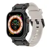 Pulseira de Silicone Premium com Conector de Aço Inoxidável, Compatível com IWatch 11 10 9 8 7 6 5 4 3 2 1 SE Ultra 1 e Ultra 2, Ultra 3 44mm, 45mm, 46mm, 49mm