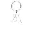 Llavero Minimalista Hueco de Acero Inoxidable Gatito Tigre Colgante de Animal Hueco de Dibujos Animados Pequeño Regalo