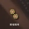Estilo Chinês Tradicional Acessórios Dourados com Areia Liga de Esmalte Pingente de Gota de Óleo Contas Espaçadoras Pulseira DIY Feita à Mão Charms para Joias