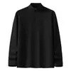 Ropa de Hombre Jiezhan Secado Rápido Media Cremallera Cuello Alto Manga Larga 26 Otoño Nuevo Cleanfit Color Sólido Camiseta Casual para Hombres y Mujeres