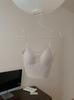 Camisola de Seda de Hielo con Copa de Aire, Tirantes Cruzados, Tubo, Ropa Interior, Espalda Bonita, Ajustado, Estilo Chica Caliente, Cinturón Antideslizamiento para Mujer, Copa