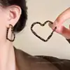 Pendientes Retro de Terciopelo con Estampado de Leopardo para Mujer Otoño e Invierno, Pendientes de Alta Gama, Modernos y Exagerados, Lujo Accesible Elegante, Pendientes con Cierre de Plata de Ley 925