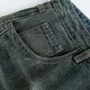 Jeans Reta Lavado Vintage Desgastado Estilo Japonês Rumeng para Homens e Mulheres, Calças Harem Largas Tendência Outono Loose High-Street