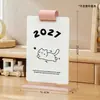 Proyecto Cultural y Creativo Gato Lindo Año 2027 Año de la Oveja Calendario de Registro de Escritorio de Dibujos Animados para Estudiantes de Alto Valor Adorno Pequeño