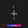 Aretes de Aleación de Titanio F136 con Diseño de Cruz, Tornillos para Cartílago Piercing con Rosca Interna, Joyería para Piercings de Titanio G23