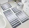 Conjunto de Banheiro Estilo Moderno Minimalista Tapete de Chão Imitação de Caxemira Macio Amigo da Pele Tapete para Pés Tapete de Chão Absorvente para Banheiro Transfronteiriço