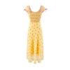 Amazon AliExpress Comercio Exterior Transfronterizo Mujer 2025 Verano Nuevo Estampado Retro Elegante Vestido Falda de Cadera