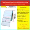 Papel térmico de três provas 100x150 papel de etiqueta térmica 100 * 100 papel de impressão papel de código de barras adesivo adesivo de etiqueta