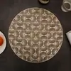 Estilo Europeu PVC Isolamento Térmico Jogo Americano Ventilador Giratório Restaurante Ocidental Decorações de Mesa Jantar Macio Dobrável Porta-Copos Jogo de Mesa