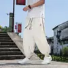 Pantalones jogger de verano para hombre estilo chino talla 8X grande, corte holgado, pantalones deportivos finos con bordado estilo chino, talla L