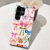 Funda de Teléfono Móvil Samsung S26Ultra Dopamina Lazo Más Vendida Doble Capa Carcasa Película S22 Funda Anticaída para Teléfono Móvil