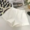 Shorts Casuais de Cor Sólida com Cintura Alta Feminino 2026 Primavera Outono Estilo Coreano Versátil Emagrecedor Solto Roupa Externa Shorts de Perna Larga Tendência