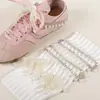 Hebilla de Zapato de Perla con Lazo de Princesa Decoración Versátil para Zapatos Flor de Zapato Hebilla de Cordón de Encaje Accesorios para Zapatos Cadena para Mujer