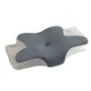 Almohada de espuma viscoelástica con soporte para el cuello en forma de mariposa, almohada con forma de cuerno, almohada para la columna cervical, núcleo de almohada de espuma viscoelástica de rebote lento nuevo