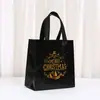 Saco de Presente de Natal Preto Amazon Transfronteiriço Saco Grande de Natal Não Tecido Embalagem de Presente de Feriado Sacola Tote